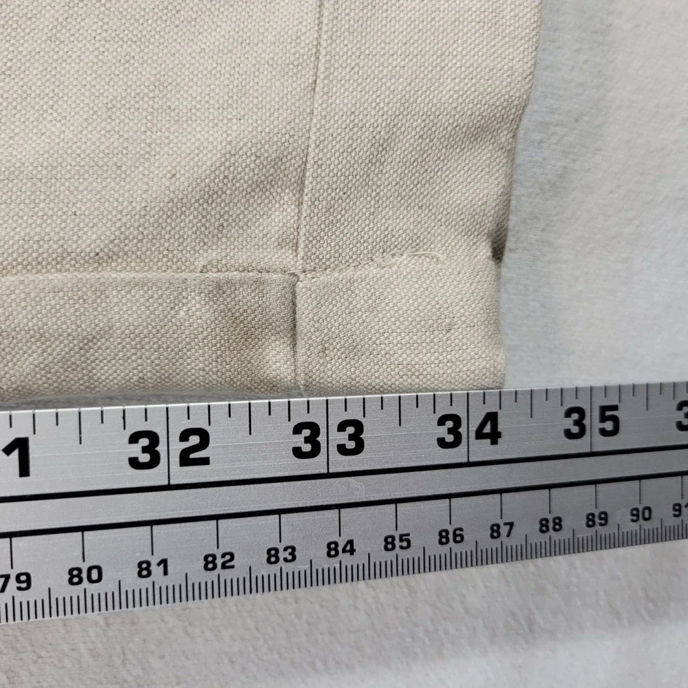 Club Room Pleated Trousers Mens 38x34 Beige Linen Cotton Cuffed Straight